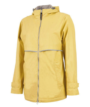 Lilly Circle Monogrammed Women's New Englander Rain Jacket, ladies, Charles River, - Sunny and Southern,