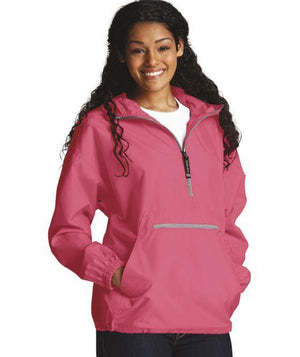 Lilly Scallop Monogrammed Womens Anorak Windbreaker - No Liner, Ladies, Charles River, - Sunny and Southern,