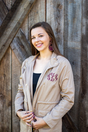 Classic Monogrammed Anorak Jacket with Hood, Ladies, Sunny and Southern, - Sunny and Southern,