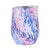 Lilly Pulitzer Classic Monogrammed Lilly Kaleidoscope Coral Stainless Steel Wine Glass With Lid, Drinkware, Lilly Pulitzer, - Sunny and Southern,