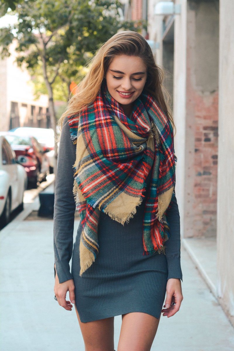 How to Wear a Monogrammed Blanket Scarf – Be Monogrammed