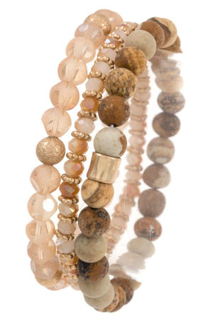 Crystal Beads Elastic Stackable Bracelet Set, Accessories, Sunny and Southern, - Sunny and Southern,