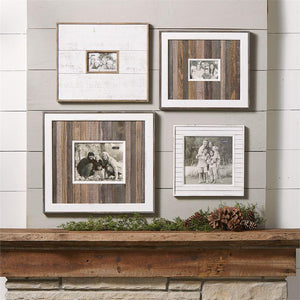 Monogrammed Large White and Natural Distressed Frame, Home, Mud Pie, - Sunny and Southern,