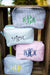 Classic Monogrammed Seersucker Cosmetic bag, Accessories, domil, - Sunny and Southern,