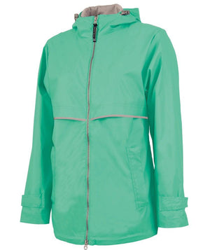 Classic Monogrammed Women's New Englander Rain Jacket, ladies, Charles River, - Sunny and Southern,