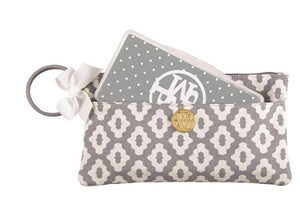 Monogrammed Lil' Biter Bangle Bag, accessories, Mud Pie, - Sunny and Southern,