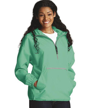 Lilly Circle Monogrammed Womens Anorak Windbreaker - No Liner, Ladies, Charles River, - Sunny and Southern,