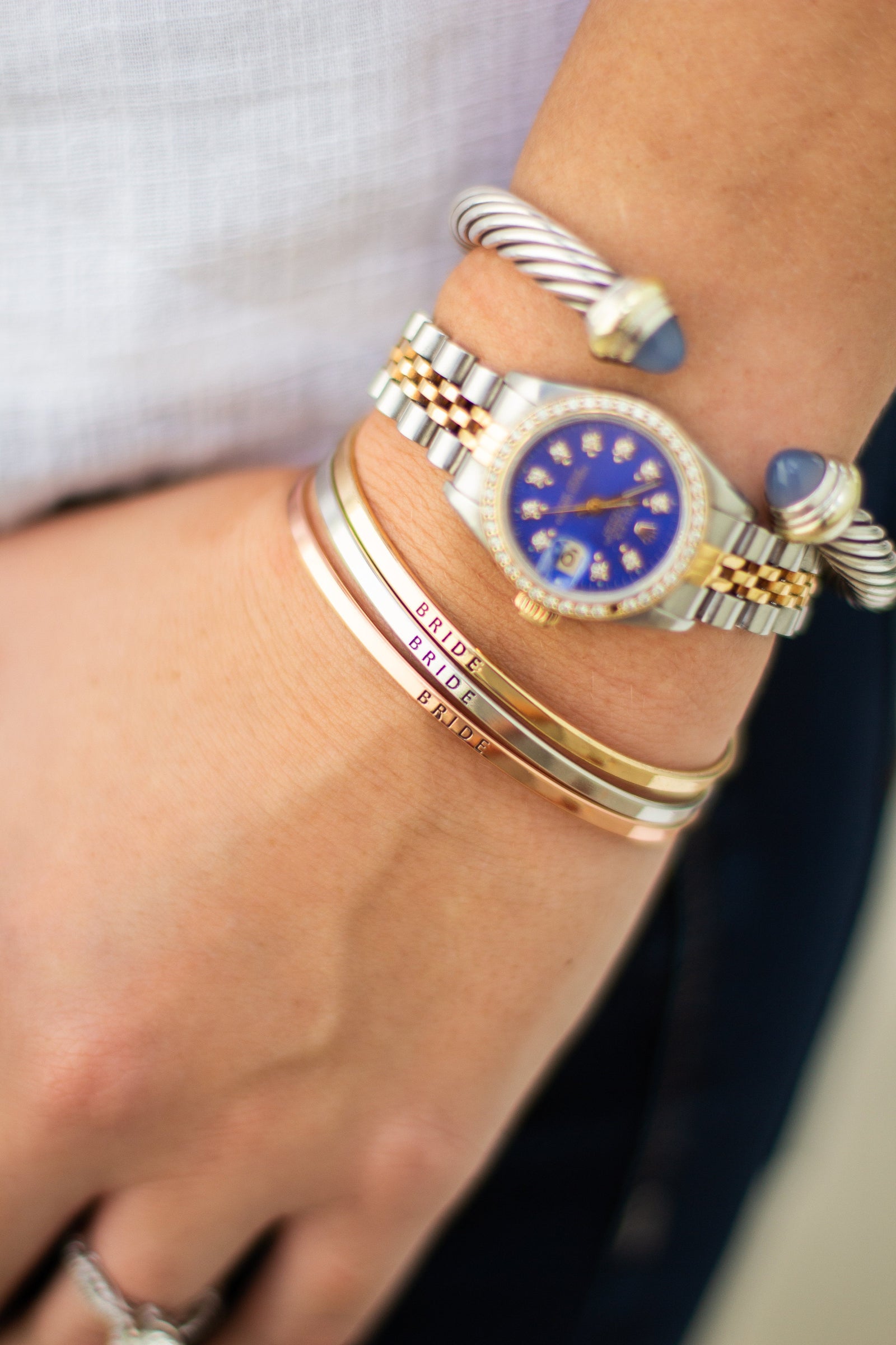 Bride Accent Bangle Bracelet, Accessories, Sunny and Southern, - Sunny and Southern,