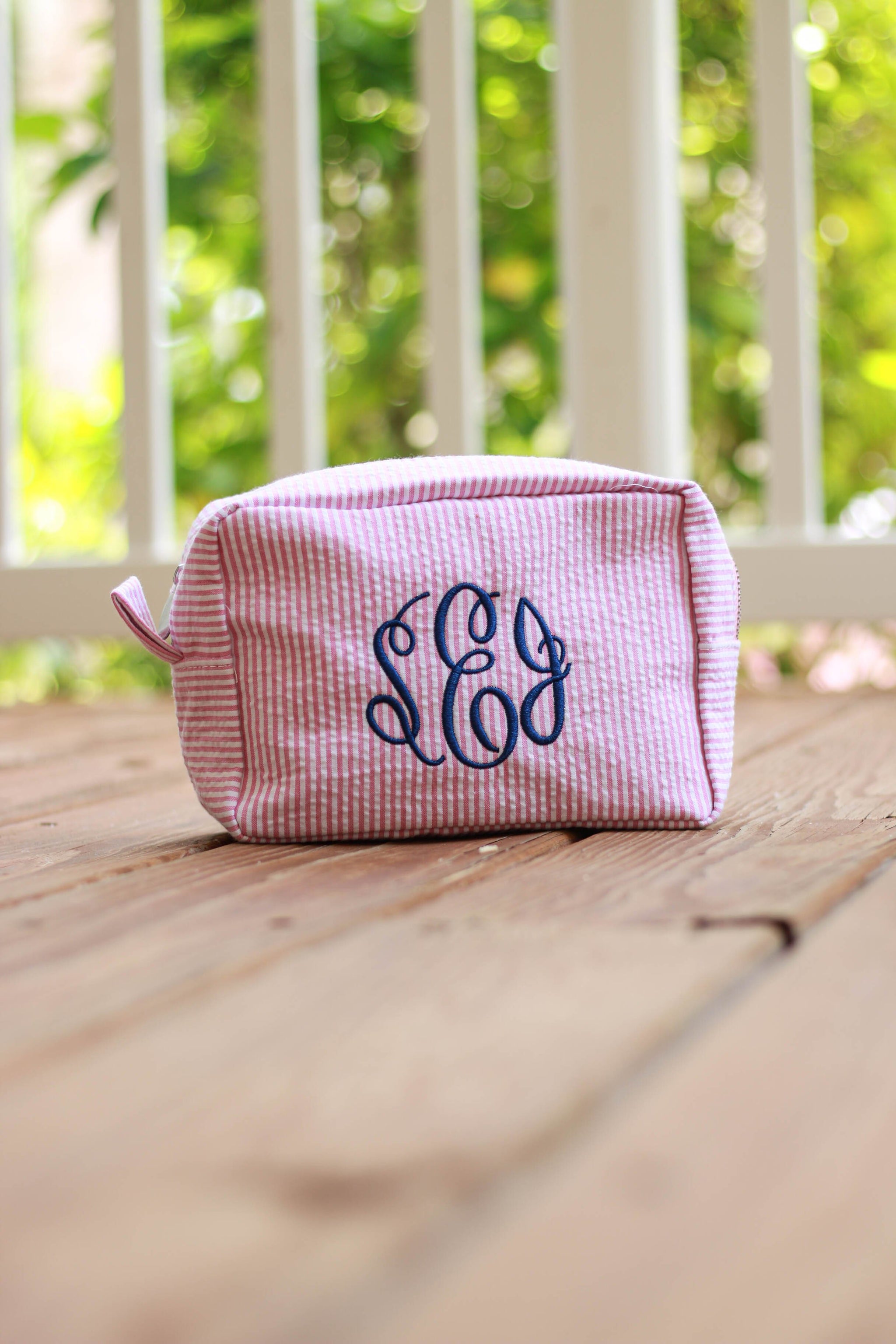 Pink Seersucker Duffle Bag – LL Monograms