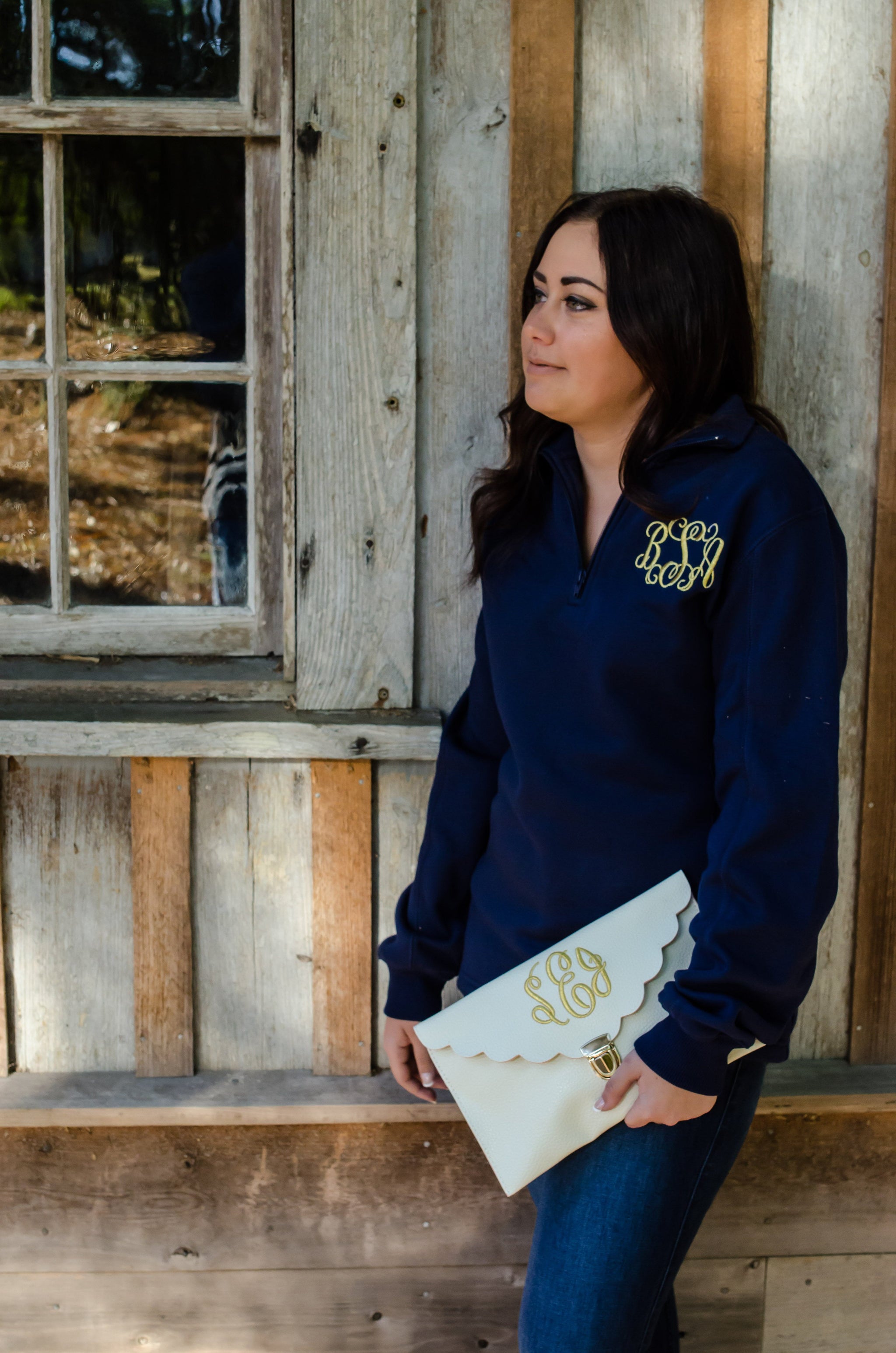 Monogrammed Zip Up Windbreaker Jacket — Southern Y'all Supplies