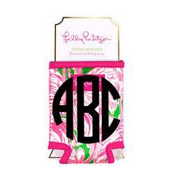 Lilly Pulitzer Monogrammed  Single Koozie, accessories, Lilly Pulitzer, - Sunny and Southern,