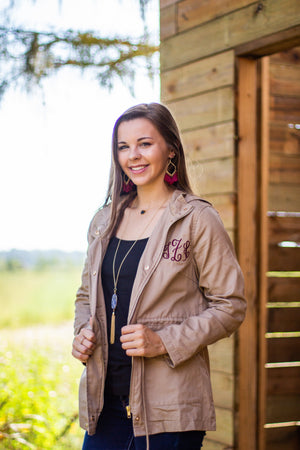 Classic Monogrammed Anorak Jacket with Hood, Ladies, Sunny and Southern, - Sunny and Southern,