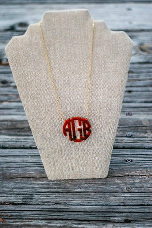 Acrylic Rose Pearl Monogrammed Necklace, Accessories, Sunny and Southern, - Sunny and Southern,