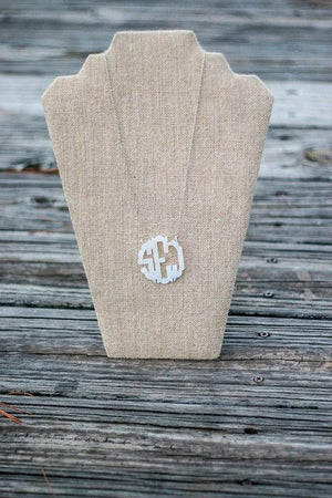 Acrylic Gold Mirrored Monogrammed Necklace, Accessories, Sunny and Southern, - Sunny and Southern,