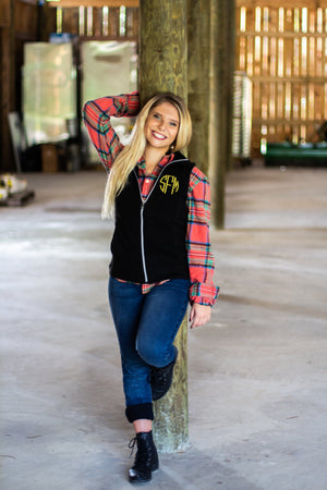 Classic Monogrammed Fleece Vest, Lades, sanmar, - Sunny and Southern,