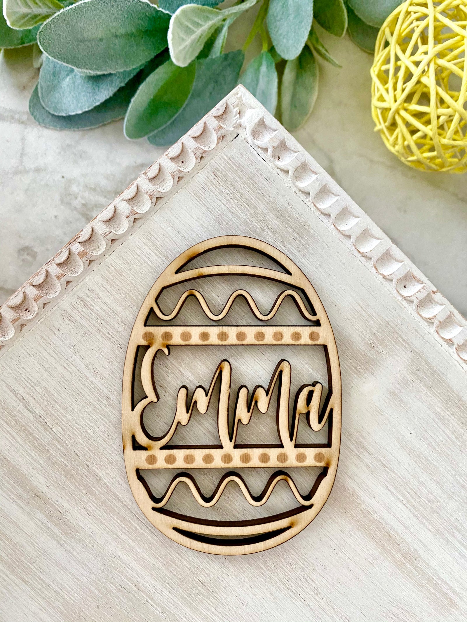 Easter Basket Name Tag- Egg Shaped