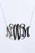 Acrylic Silver Mirrored Monogrammed Necklace, Accessories, Sunny and Southern, - Sunny and Southern,