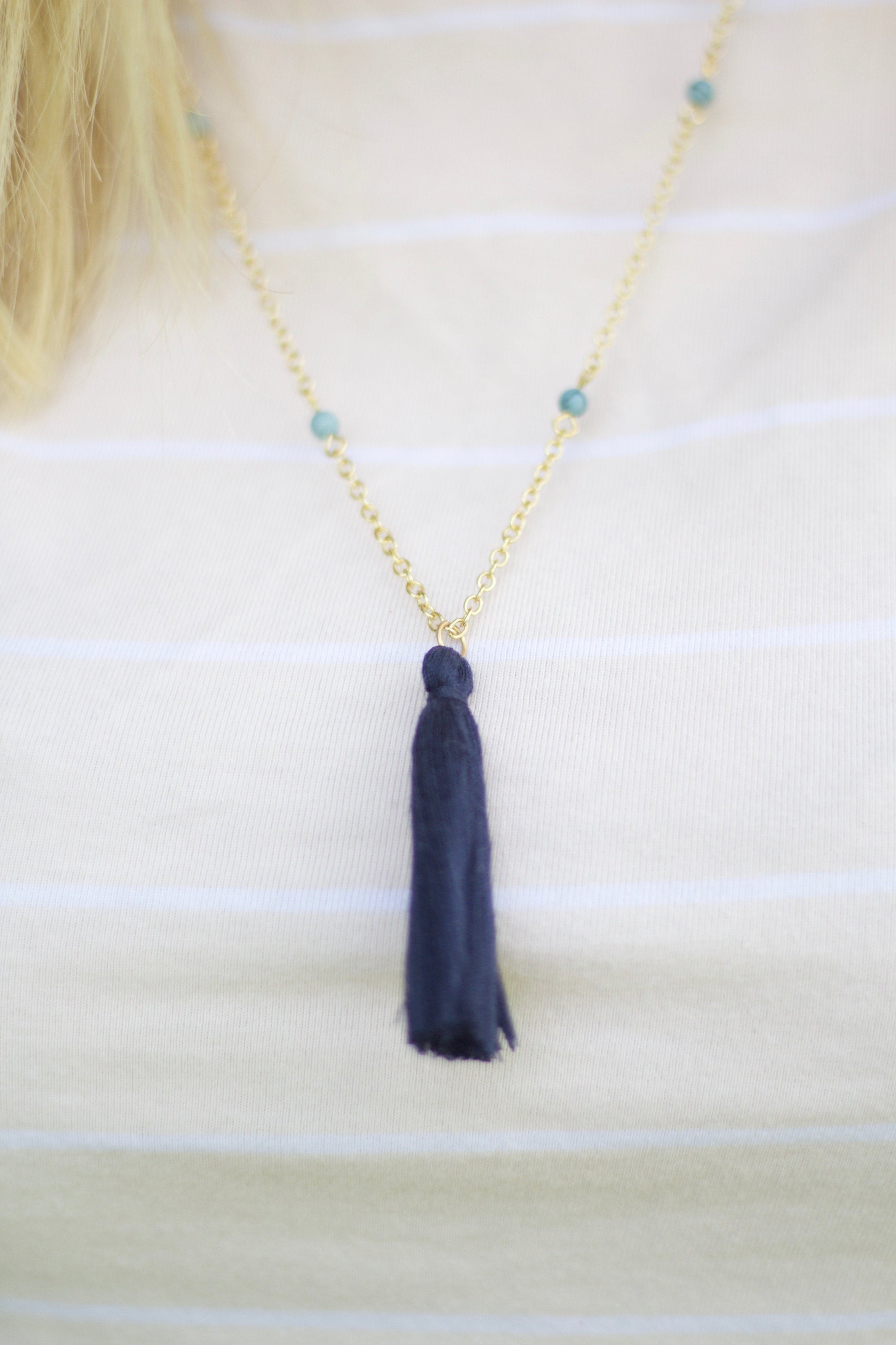 Little Ansley Tassel Necklace 20 Inch, Accessories, The Royal Standard, - Sunny and Southern,