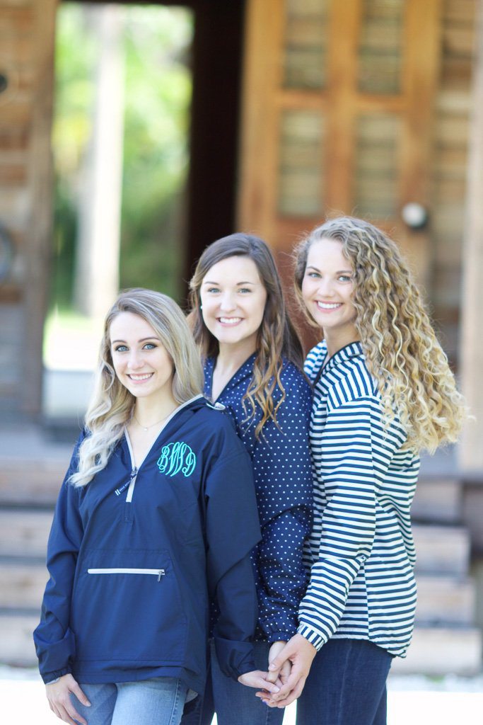 Classic Monogrammed Womens Anorak- Lined Windbreaker, Ladies, Charles River, - Sunny and Southern,