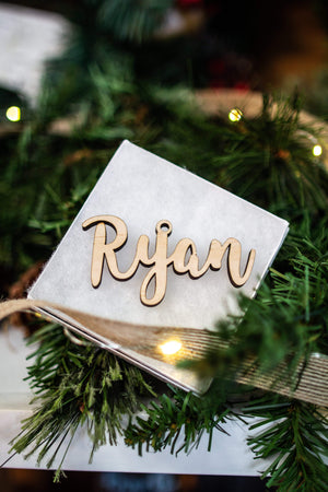 Custom Wood Name Ornament - Ryan Font, Accessories, Sunny and Southern, - Sunny and Southern,