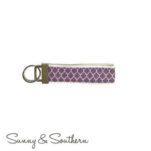 Classic Monogrammed Quatrefoil Key Chain, Accessories, Sunny and Southern, - Sunny and Southern,