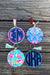 Monogrammed Tropical Round Tassel Key Chain, Accessories, Sunny and Southern, - Sunny and Southern,