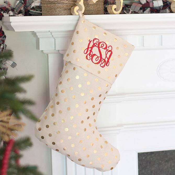 Classic Monogrammed Stocking, , Sunny and Southern, - Sunny and Southern,