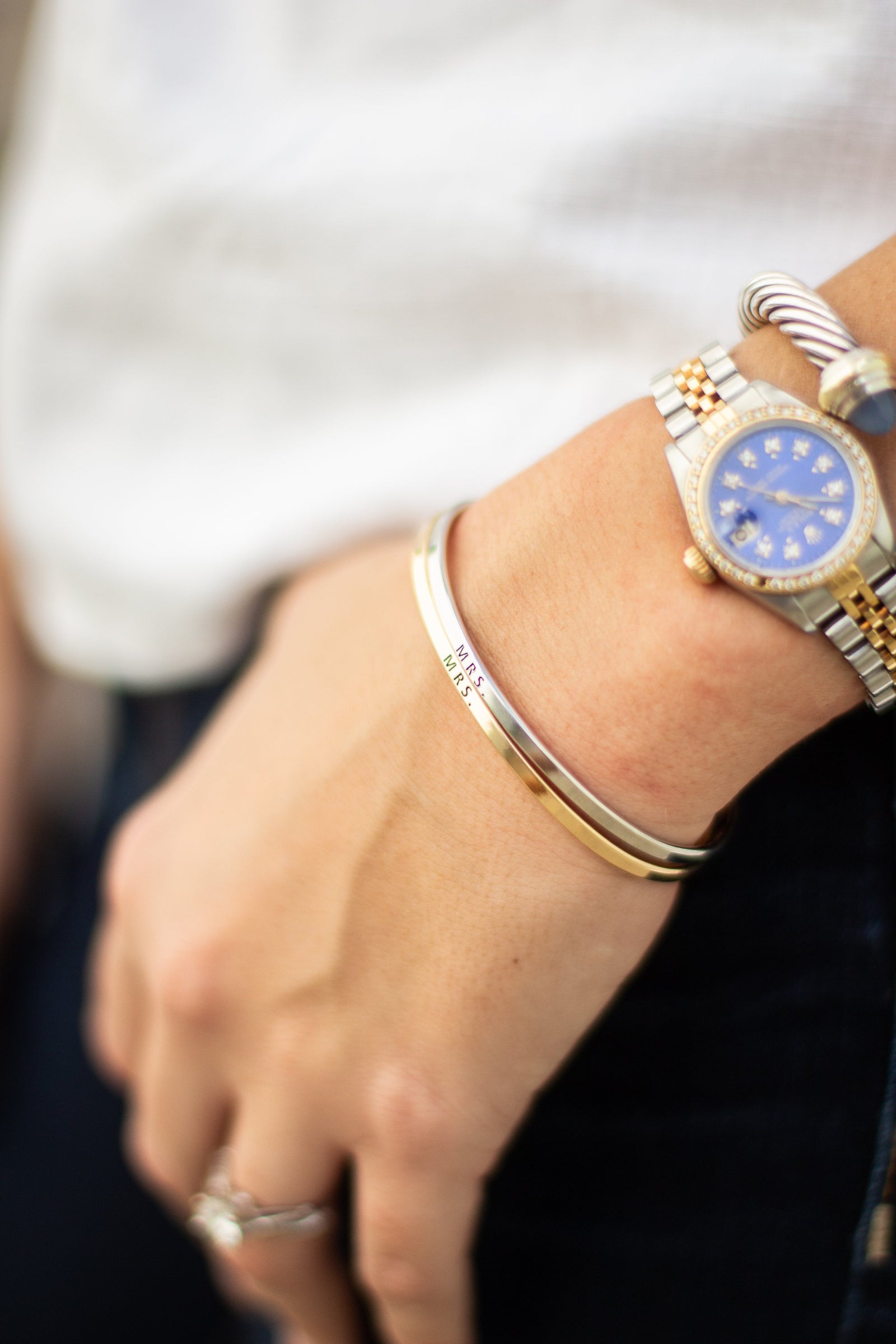 Mrs. Accent Bangle Bracelet, Accessories, Sunny and Southern, - Sunny and Southern,