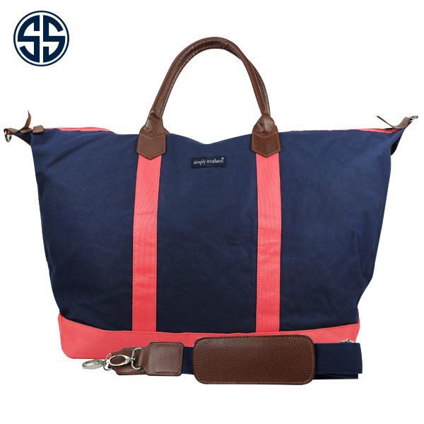 Classic Monogrammed Simply Southern Blue Boat Tote - Sunny and