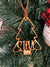 Custom Name Wood Christmas Tree Ornament- Single Name
