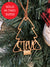 Custom Name Wood Christmas Tree Ornament- Single Name