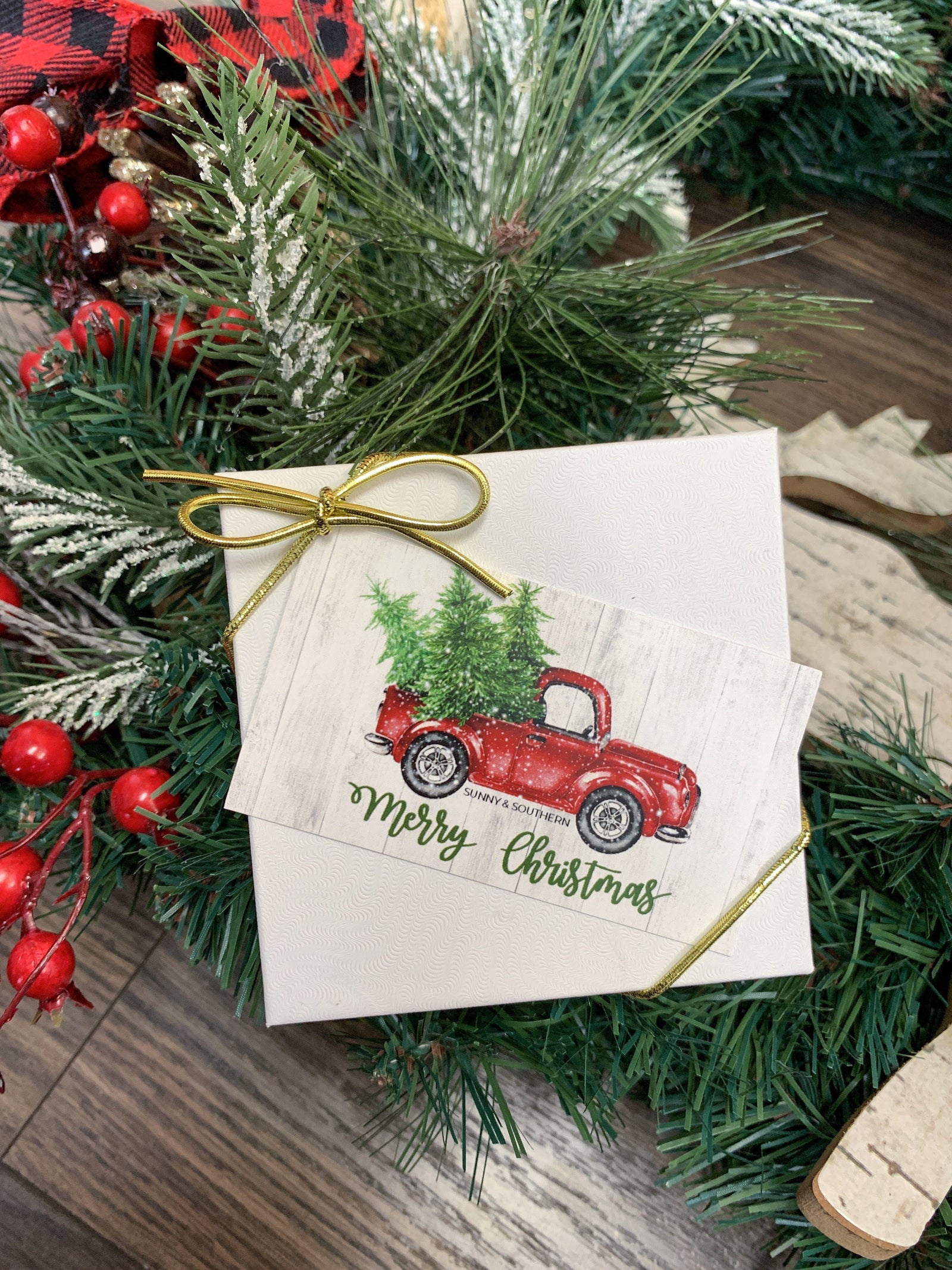 Custom First Christmas at Home Wood Hexagon Ornament