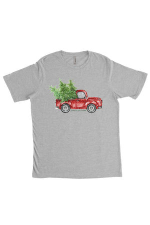 Red Truck Christmas Next Level Unisex Poly/Cotton Crew, Ladies, Sunny and Southern, - Sunny and Southern,