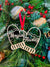 Custom Name Wood 2 Mitten Ornament - 2 Names