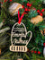 Custom Name Wood Mitten Ornament - 2 Names