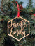 Custom Name Wood Hexagon Ornament - 2 Names