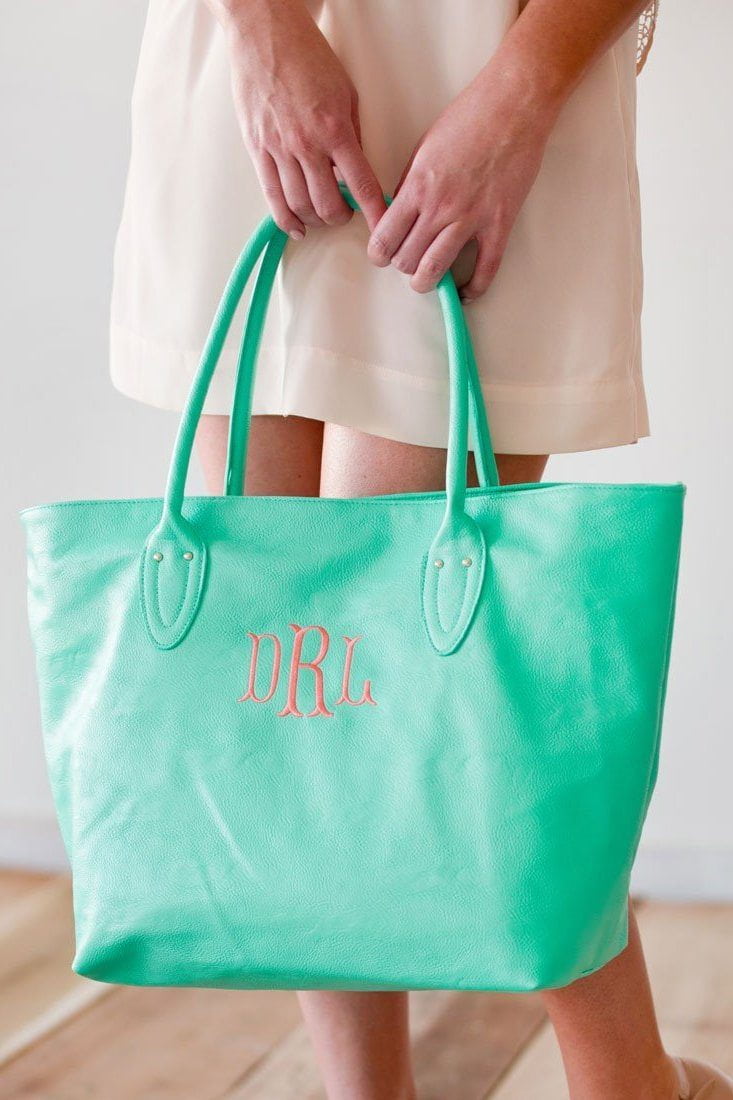 Classic Monogrammed Leather Purse - Sunny and Southern