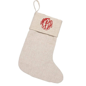 Embroidered Single Initial Stocking, , Sunny and Southern, - Sunny and Southern,