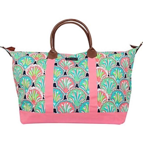 Classic Monogrammed Simply Southern Blue Boat Tote