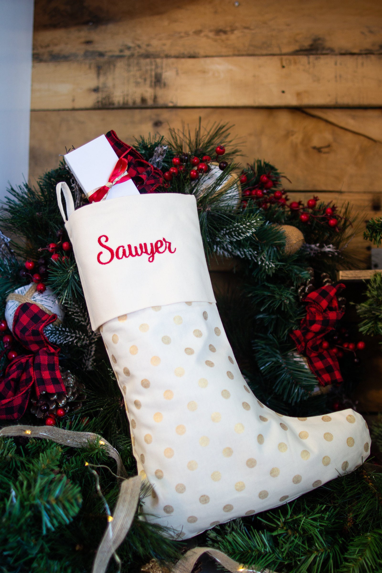 Embroidered Name Stocking, , Sunny and Southern, - Sunny and Southern,