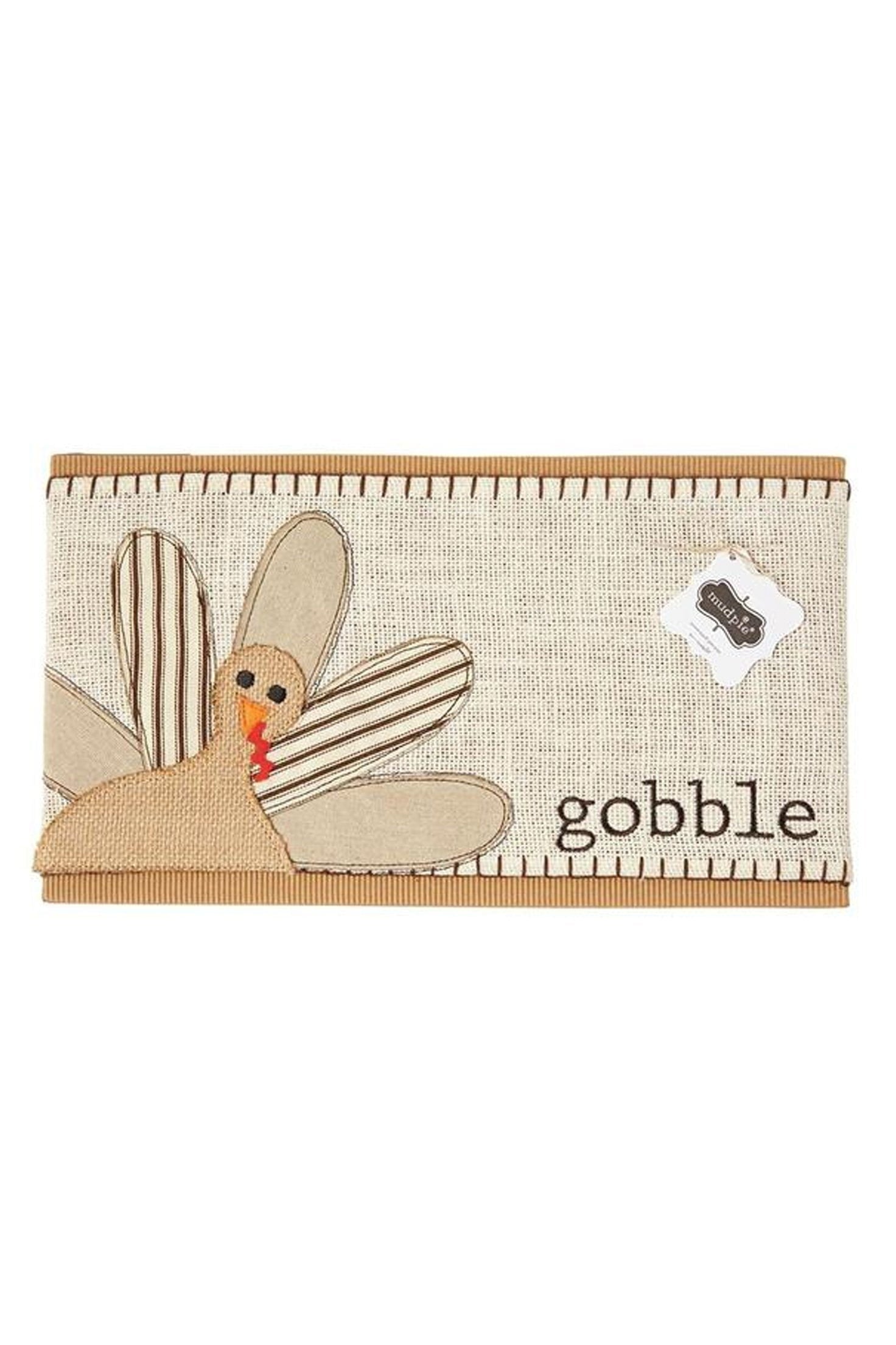 Gobble Turkey Pillow Wrap, Home, Mud Pie, - Sunny and Southern,